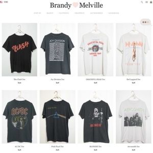 ✨✨ISO!!!✨✨BRANDY MELVILLE BAND TSHIRTS!!
